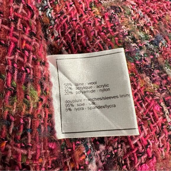 Chanel 1998 Fall Collection Pink Tweed Vintage Blazer Jacket FR 38 US 6 - Picture 13 of 14